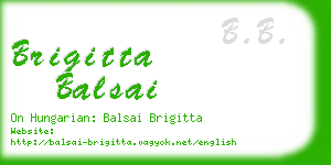 brigitta balsai business card